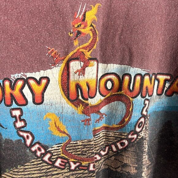 🔥🏍️ Vintage 80’s HARLEY-DAVIDSON Tennessee 1985 Single Stitch Tee XL - PERFECT - Picture 3 of 8